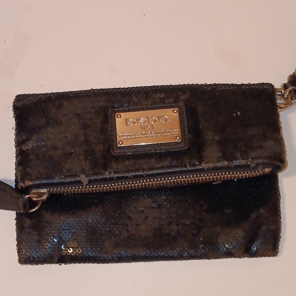 Bebe Black Sequin Wristlet - Picture 9 of 9